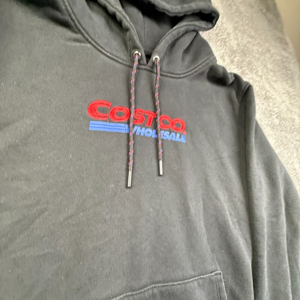 Costco Kirkland Wholesale Signature Hoodie Black Fleece Mens M Jacket Sweatshirt - Picture 2 of 5